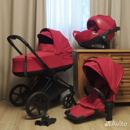 Коляска 3в1 Cybex Priam lll true red