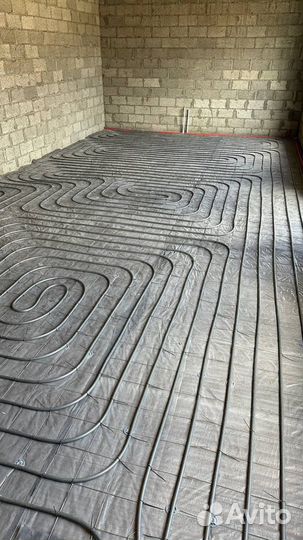 Воляной теплый пол.Отопление