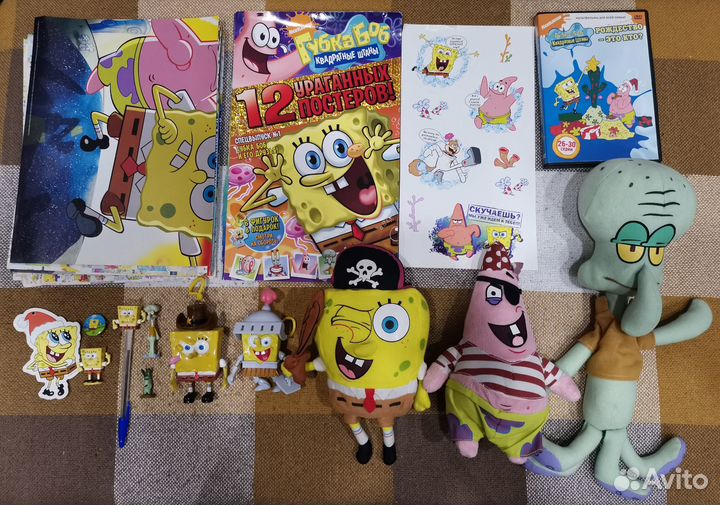Sponge Bob Спанч Боб плакаты, фигурки, аксессуары