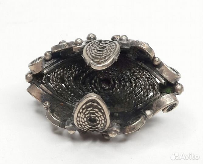 Оригинальный перстень. Скань, мельхиор