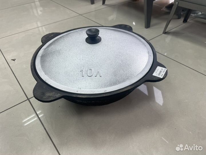 Казан чугунный узбекский 10 литров