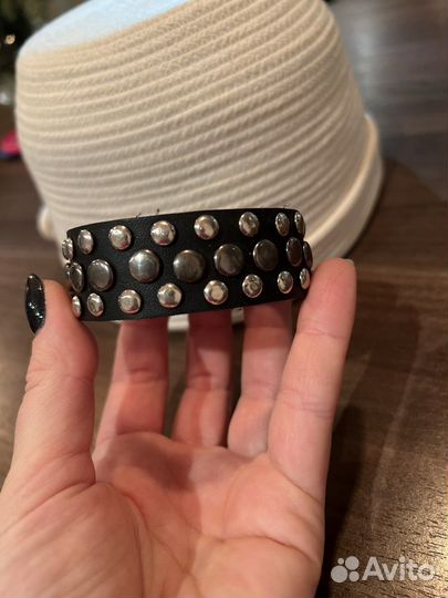 Браслет с клепками (искуственная кожа)
