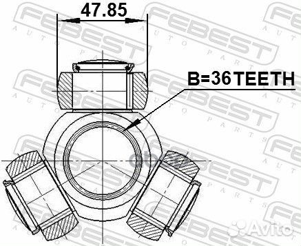 Трипоид 36x47.85 0216Z50 Febest