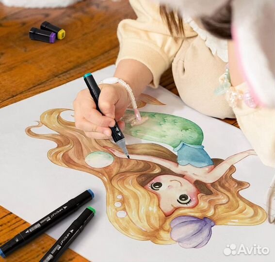 Набор маркеров для скетчинга в сумке 204 цвета