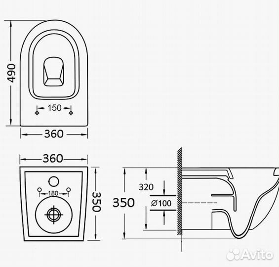 Инсталляция grohe Графит, унитаз и гиг душ графит