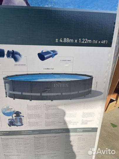 Каркасный бассейн интекс комплект бу