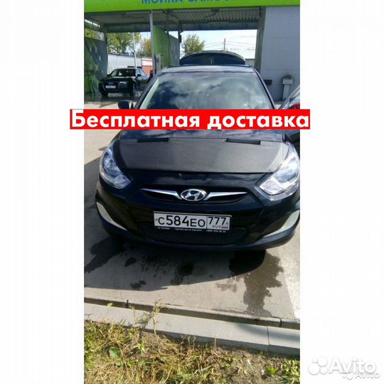 Дефлектор капота Hyundai Solaris 1