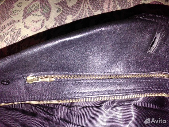 Куртка / Бушлат кожаный двубортный