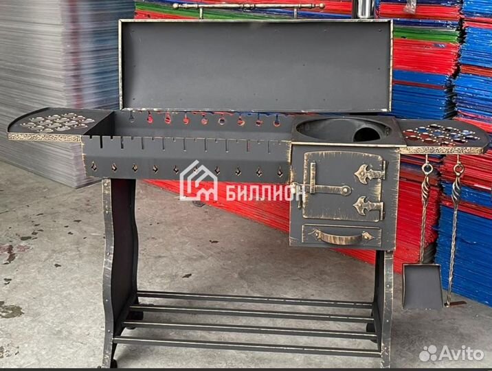 Мангал ковaный c пeчкoй №23