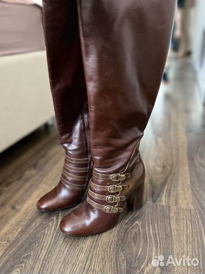 Сапоги женские натуральная кожа 37