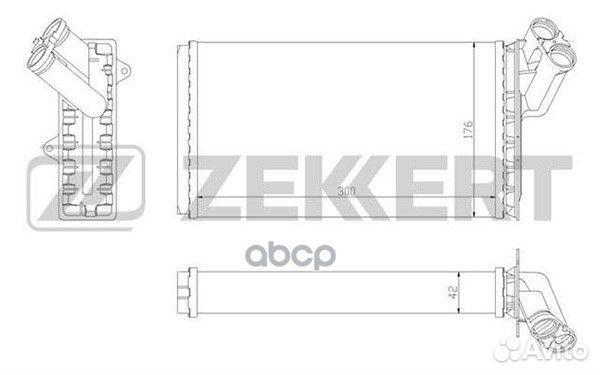 Радиатор отоп. Citroen Evasion 94- Jumpy 95