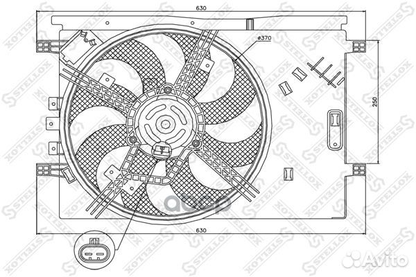 29-99446-SX вентилятор охлаждения без кожуха