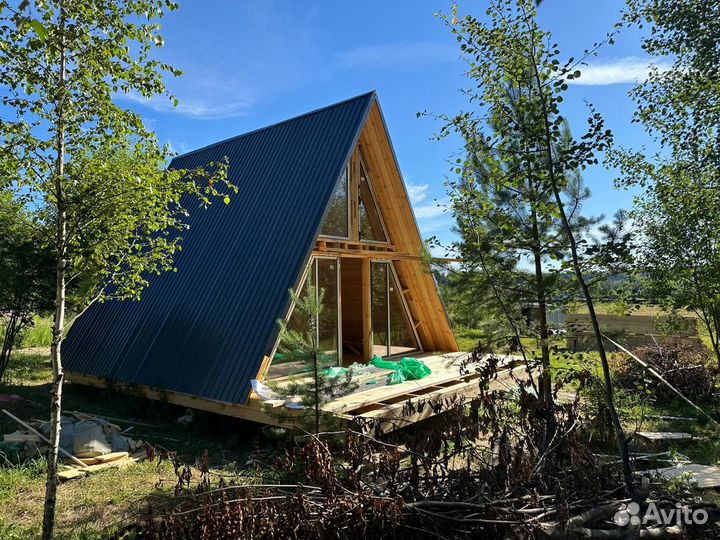 Дом Афрейм 6 х 6 м. с верандой