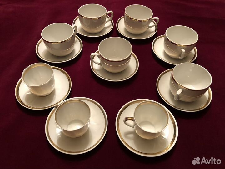 Кофейные чашки СССР Вербилки 65 г/Дулево/ Рига