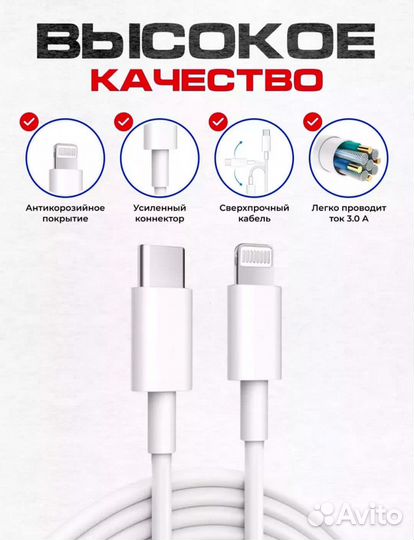 Зарядка на iPhone 25w с кабелем type c