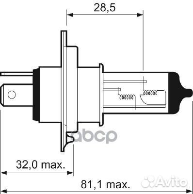 Лампа H4/Valeo/ 032007 Valeo