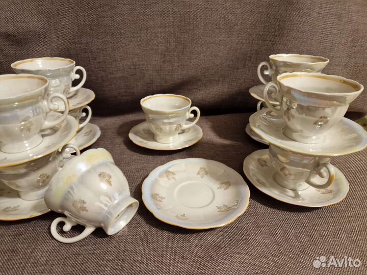 Сервиз фарфор на 12 персон. СССР, винтаж