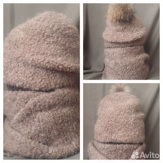 Шапка и снуд женский тёплый