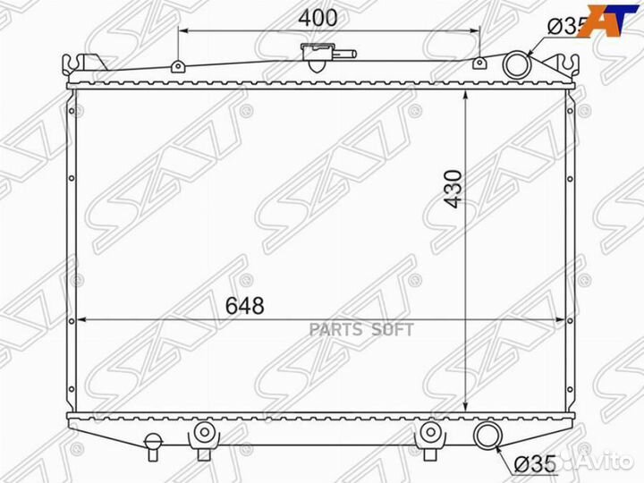Радиатор охлаждения Ниссан Террано 1991-95