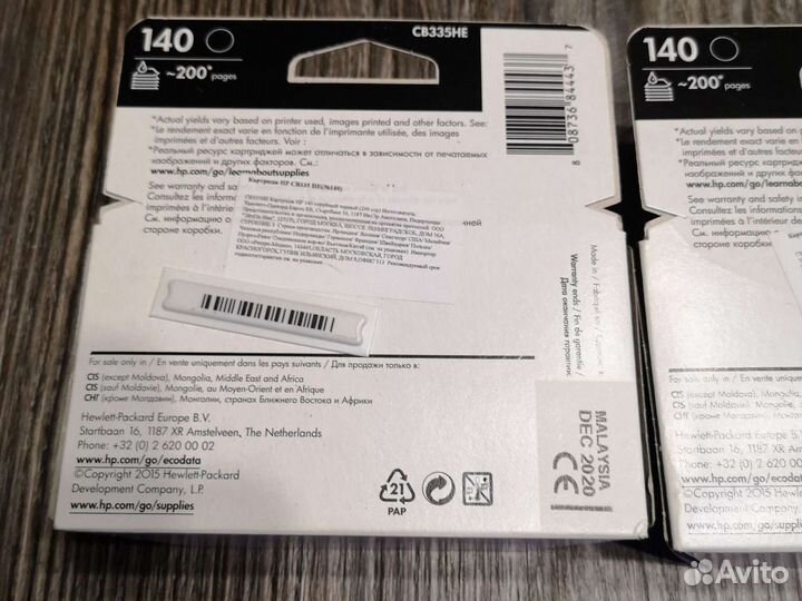 Картридж hp 140