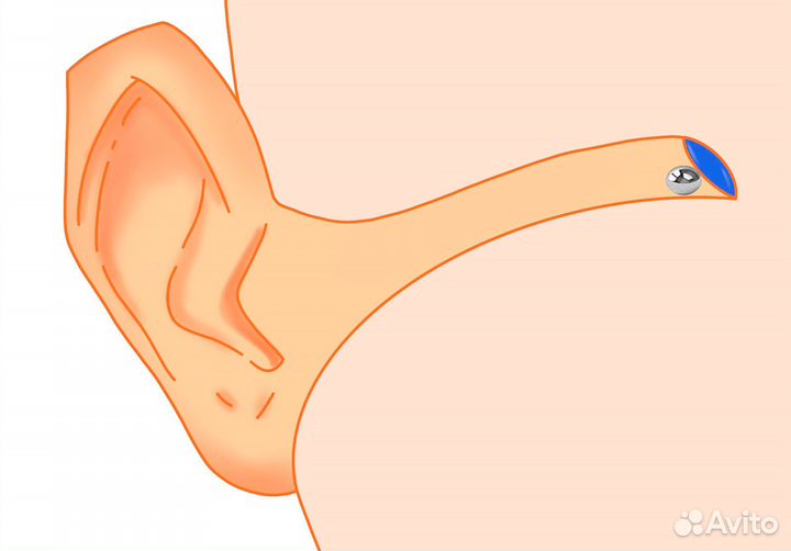 Микронаушник Bluetooth магнитный