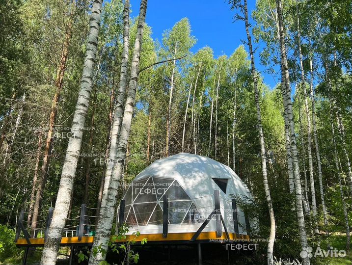 Шатер всесезонный, геодезический купол S38 м2