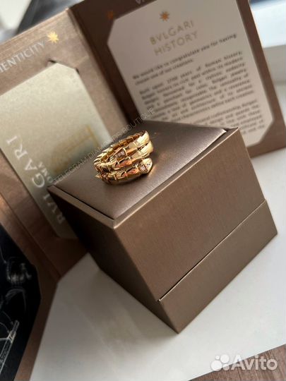 Кольцо bvlgari Serpenti желтое золото 750