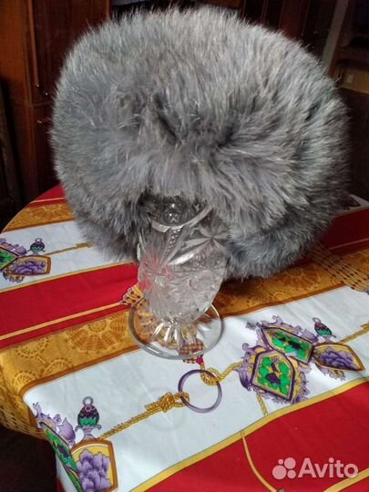 Шапка из крашенного песца