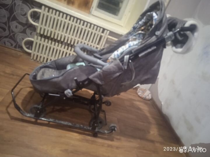 Детские санки коляска