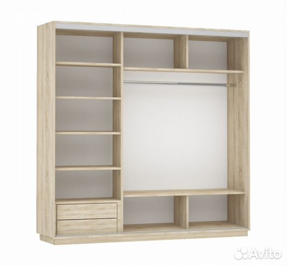 Шкаф купе белый зеркальный