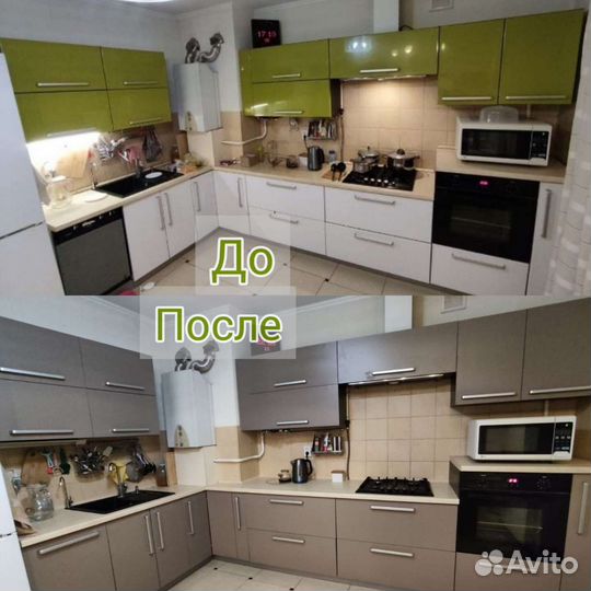 Замена фасадов, столешницы, фартука