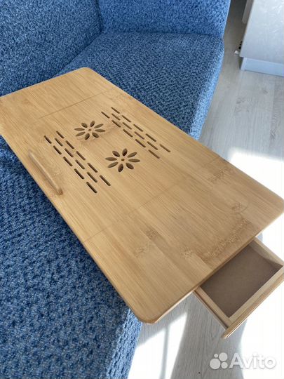 Подставка для ноутбука с охлаждением из бамбука