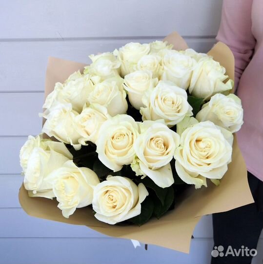 Цветы Букет белых Роз Кемерово