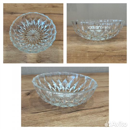 Ваза хрустальная, блюдо, салатник, подсвечники