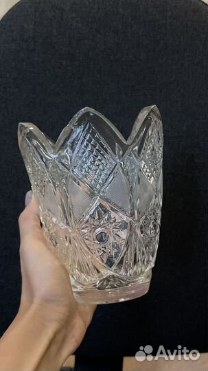 Ваза хрустальная
