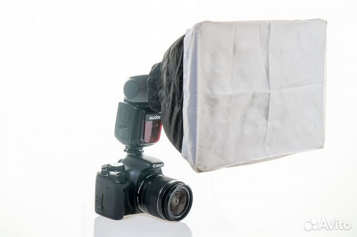 Софтбокс для накамерной вспышки и доп. аксессуары