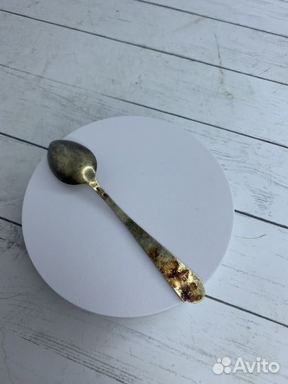 Ложка эмали серебро 875 со звездой
