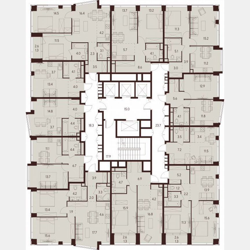Квартира-студия, 25,6 м², 12/23 эт.