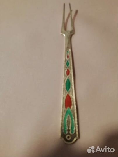 Ложка д/специй+вилка д/лимона СССР серебро