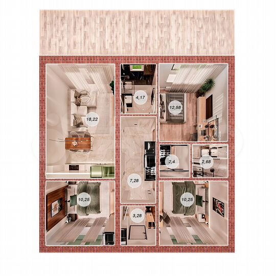 Дом 98 м² на участке 6 сот.