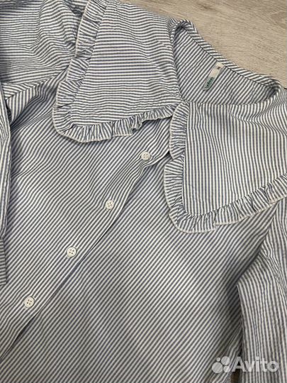 Джинсы wide leg и рубашка Befree XS