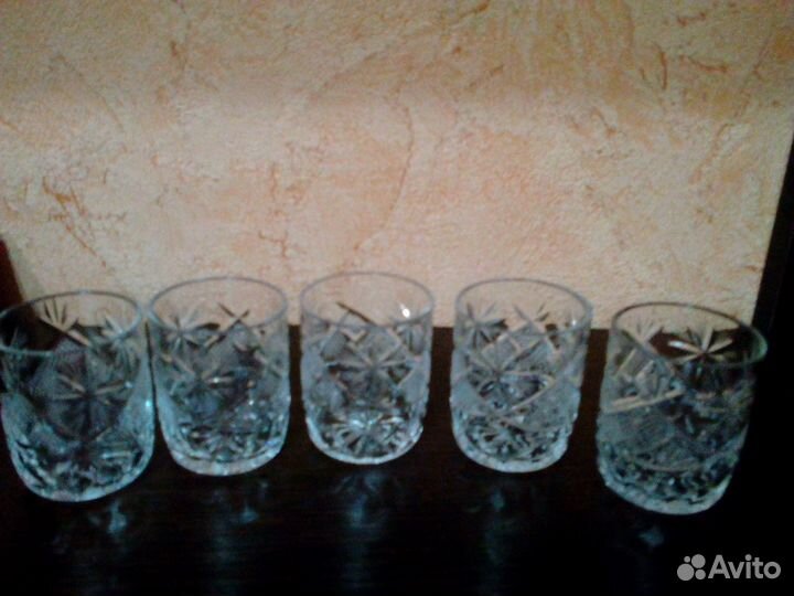Хрустальные рюмки и стекло. СССР