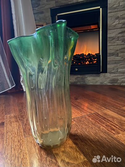 Ваза для цветов стекло винтаж