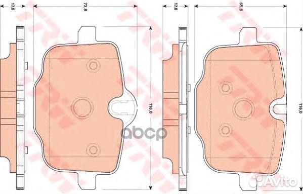 Колодки тормозные дисковые задние BMW: 5 (F10)