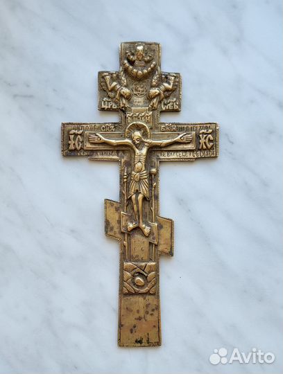Старинный крест распятие христово, Россия 19 век