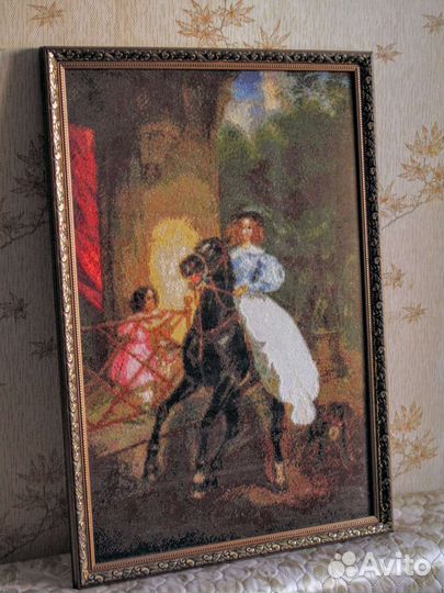 Картина из бисера ручной работы 66х45 см