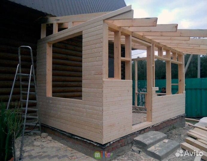 Строительство террас веранд пристроек