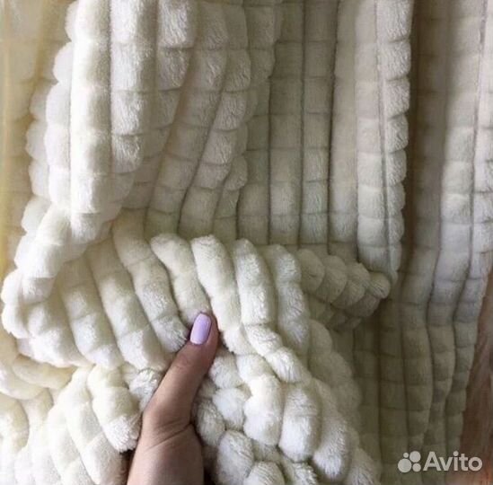 Плед кубик шампань