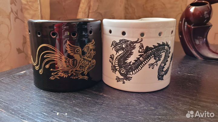 Аромалампа керамическая двойная