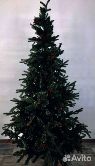 Елка искусственная литая с рябиной